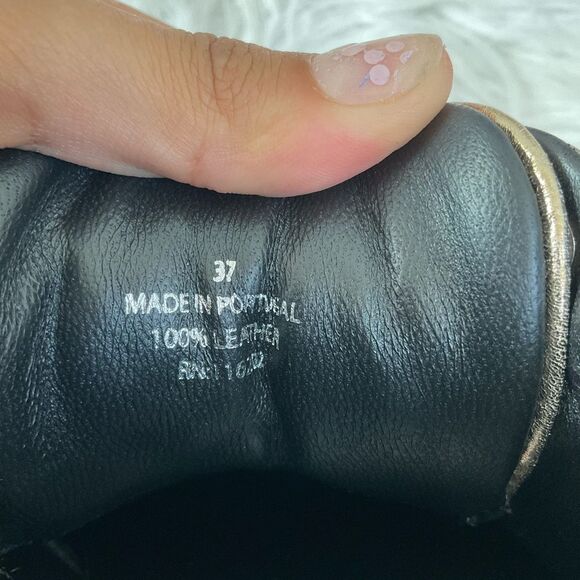 NEW Zadig & Voltaire Silver Gold Mid Top Flash Vintage Metallic Mix Sneakers 6.5 - Picture 12 of 12